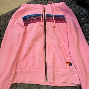 aviator nation hot pink full zip